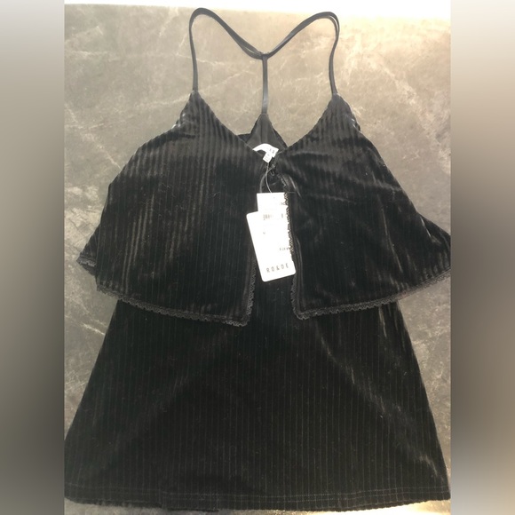 Brand New Nordstrom Rack Black Velvet Tank Top - Picture 3 of 10
